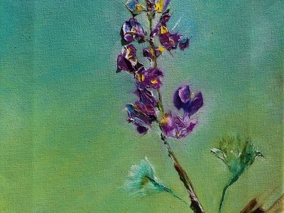 purple flower painting