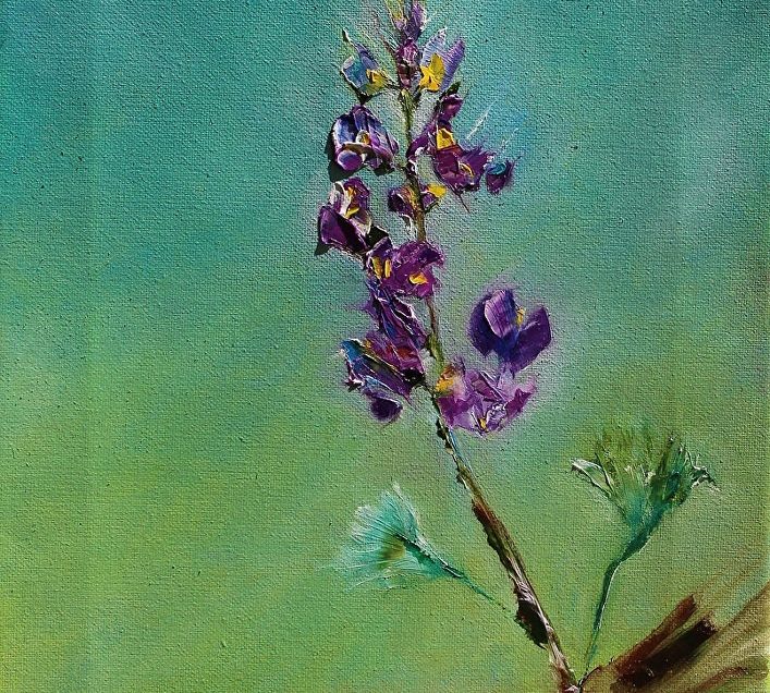 purple flower painting