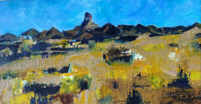 landscape painting of Baboquivari